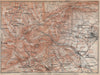 TAUNUS & BAD HOMBURG VOR DER HÖHE environs/umgebung. Hessen karte 1896 old map