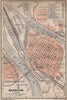 MANNHEIM antique town city stadtplan. Baden-Württemberg karte 1896 old map