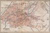 STRASBOURG town city plan de la ville. Straßburg. Bas-Rhin carte 1896 old map