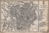 COLMAR town city plan. Haut-Rhin, Alsace, France. Kolmar Colmer carte 1896 map