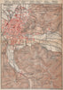 FREIBURG town city stadtplan & umgebung. Gunterstal. Baden-Württemberg 1896 map