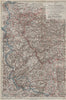 GERMANY RHINE VALLEY. Nordrhein-Westfalen. Rheinland-Pfalz. Saarland 1926 map