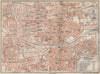 ESSEN vintage town city stadtplan. Northrhine-Westfalia karte 1926 old map