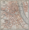 BONN vintage town city stadtplan. Northrhine-Westfalia karte. BAEDEKER 1926 map