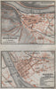 ANDERNACH & NEUWIED town city stadtplan. Koblenz Rheinland-Pfalz. SMALL 1926 map