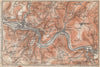 BAD EMS & NASSAU environs. Dausenau Lahn. Deutschland karte. BAEDEKER 1926 map