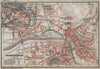 SAARBRÜCKEN town city stadtplan. Saarland. Saarbrucken Sarrebruck 1926 old map