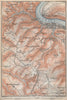 BOPPARDER STADTWALD environs. Oberes Mittelrheintal. Rhine Gorge karte 1926 map
