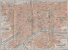 FRANKFURT AM MAIN vintage town city stadtplan. Hessen karte. BAEDEKER 1926 map