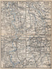 RHEIN/RHINE. Bonn-Köln-Dusseldorf-Emmerich. Westphälische Eisenbahnen 1889 map