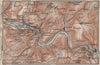 BAD EMS & NASSAU environs. Dausenau Lahn. Deutschland karte. BAEDEKER 1889 map