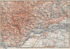 TAUNUS Mountains. Wiesbaden Frankfurt am Main Hanau. Deutschland karte 1889 map
