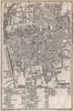 DARMSTADT antique town city stadtplan. Hessen karte. BAEDEKER 1889 old map