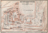HEIDELBERGER SCHLOSS Castle. Ground plan. Baden-Württemberg karte 1889 old map