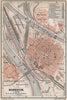 MANNHEIM antique town city stadtplan. Baden-Württemberg karte 1889 old map