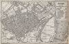 WORMS town city stadtplan. Rhineland-Palatinate, Deutschland karte 1889 map