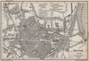 SPEYER town city stadtplan. Rhineland-Palatinate, Deutschland. Spires 1889 map