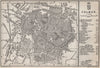COLMAR town city plan. Haut-Rhin, Alsace, France. Kolmar Colmer carte 1889 map
