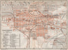 KARLSRUHE antique town city stadtplan. Baden-Württemberg karte 1889 old map