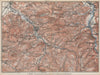 BADEN-BADEN environs umgebung. Lichtental Oos Schwarzwald Black Forest 1889 map