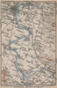 THE RHINE/RHEIN from/von COLOGNE KÖLN to/nach BONN. Deutschland karte 1892 map