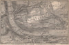 RÜDESHEIM BINGEN. Niederwald. Oberes Mittelrheintal. Rhine Gorge karte 1892 map