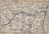 NAHETAL. Idar-Oberstein Kirn Monzingen Rüdesheim Kreuznach Sobernheim 1892 map