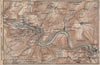 BAD EMS & NASSAU environs. Dausenau Lahn. Deutschland karte. BAEDEKER 1892 map