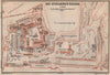 HEIDELBERGER SCHLOSS Castle. Ground plan. Baden-Württemberg karte 1892 old map