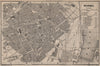 WORMS town city stadtplan. Rhineland-Palatinate, Deutschland karte 1892 map