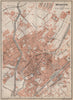 MULHOUSE (MÜLHAUSEN MILHÜSA MILHÜSE) town city plan. Bas-Rhin, Alsace 1892 map