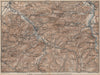 BADEN-BADEN environs umgebung. Lichtental Oos Schwarzwald Black Forest 1892 map