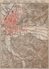 FREIBURG town city stadtplan & umgebung. Gunterstal. Baden-Württemberg 1892 map
