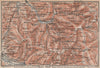 SCHWARZWALD. BLACK FOREST. Oberkirch Ottenhöfen Kloster Allerheiligen 1892 map