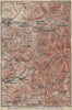 BADENWEILER environs. Müllheim Markgräflerland Blauen Schwarzwald 1892 old map