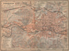 ELBERFELD / WUPPERTAL  antique town city stadtplan. Germany karte 1903 old map