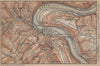 BOPPARD & OSTERSPAI. Filsen. Oberes Mittelrheintal. Rhine Gorge karte 1903 map