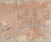 FRANKFURT AM MAIN antique town city stadtplan. Hessen karte. BAEDEKER 1903 map