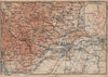 TAUNUS Mountains. Wiesbaden Frankfurt am Main Hanau. Deutschland karte 1903 map