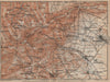 TAUNUS & BAD HOMBURG VOR DER HÖHE environs/umgebung. Hessen karte 1903 old map