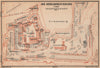 HEIDELBERGER SCHLOSS Castle. Ground plan. Baden-Württemberg karte 1903 old map
