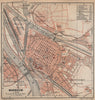 MANNHEIM antique town city stadtplan. Baden-Württemberg karte 1903 old map