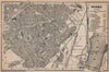 WORMS town city stadtplan. Rhineland-Palatinate, Deutschland karte 1903 map