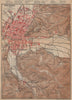 FREIBURG town city stadtplan & umgebung. Gunterstal. Baden-Württemberg 1903 map