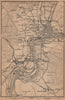 SCHAFFHAUSEN town city stadtplan & umgebung. Rheinfall. Rhine falls 1903 map