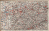RUHRGEBIET Eisenbahnen RUHR VALLEY Duisburg Essen Bochum Herne Dortmund 1906 map