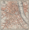 BONN antique town city stadtplan. Northrhine-Westfalia karte. BAEDEKER 1906 map