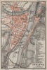 KOBLENZ city stadtplan. Rhineland-Palatinate. Coblenz Ehrenbreitstein 1906 map