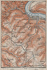 BOPPARDER STADTWALD environs. Oberes Mittelrheintal. Rhine Gorge karte 1906 map