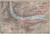 RÜDESHEIM BINGEN. Niederwald. Oberes Mittelrheintal. Rhine Gorge karte 1906 map
